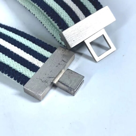 HERMES H logo Accessories Border belt Rubber Green